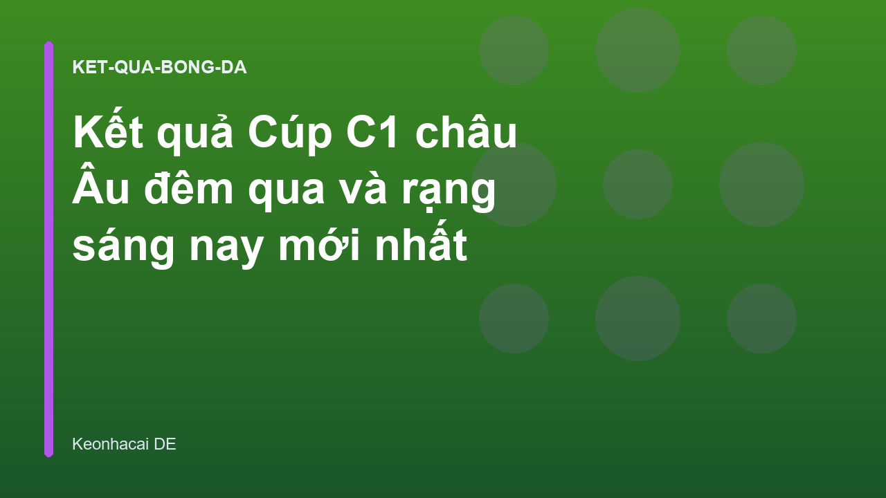 Kết quả Cúp C1 châu Âu đêm qua và rạng sáng nay mới nhất